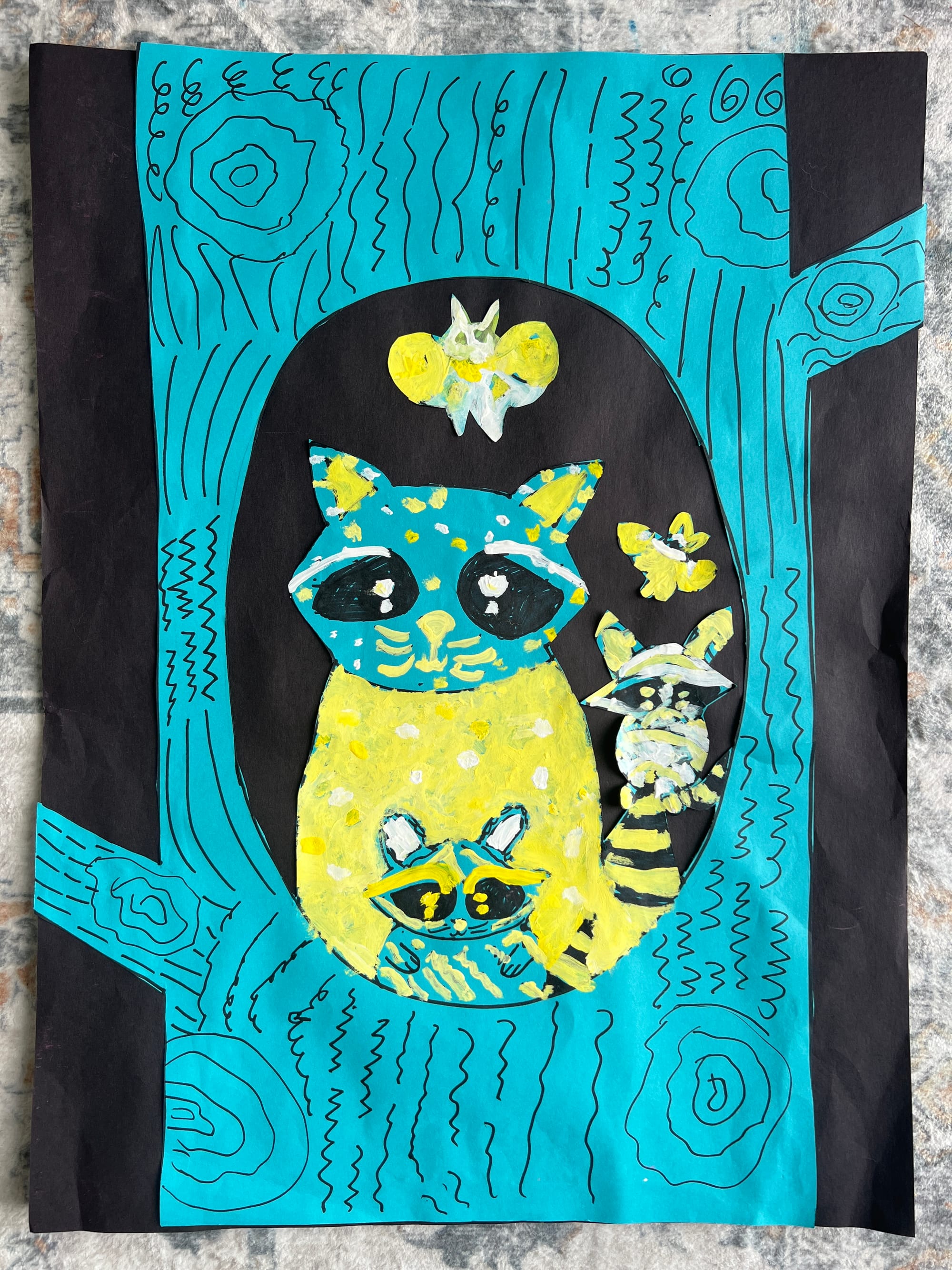 Family of racoons